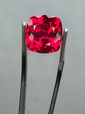 Certified Cushion Ruby Jewel